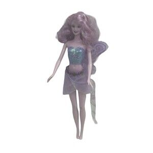 Barbie Fairytopia Sparkle Fairy Lavender Purple 2003 Mattel Doll W/ 1 Wing